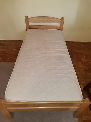 forma ideale plakar: Drveni krevet za jednu osobu sa dušekom - Dimenzije: standardni — 1