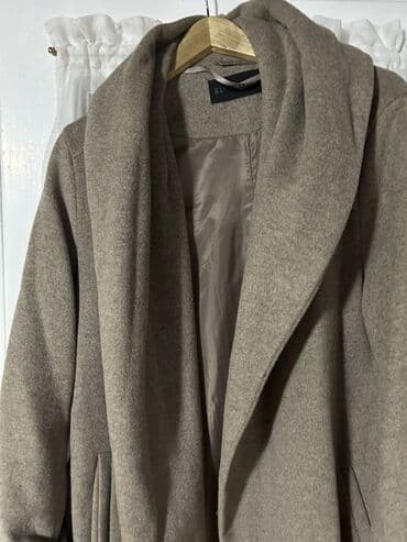 pončo za zimu: Zara, L (EU 40), Single-colored, With lining — 2
