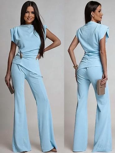 helanke sa kompresijom: 🔥Elegantni ženski komplet – top i pantalone sa širokim nogavicama ✅S M — 5