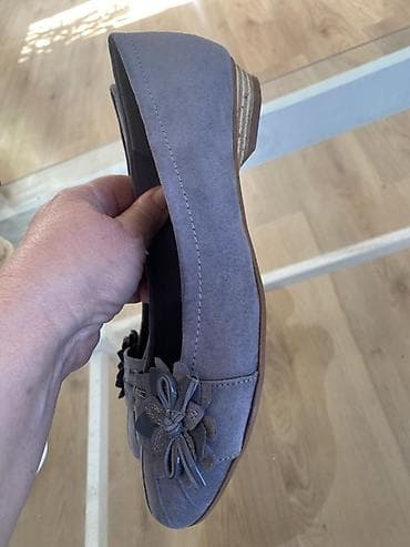 solo baletanke: Ariane baletanke – siva boja - Model: ravne baletanke sa niskom — 4