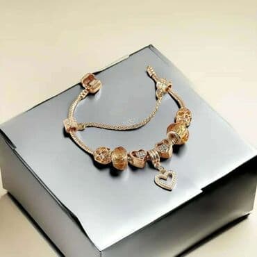 srebrne mindjuse sa swarovski kristalima: Charm bracelet — 10