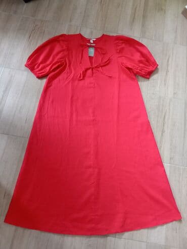 svecane haljine sa cipkom: H&M M (EU 38), color - Red, Short sleeves — 1