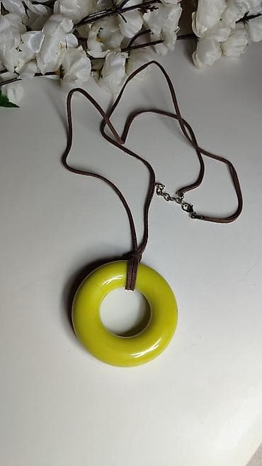 Ogrlica sa priveskom u obliku prstena - Privesak: okrugli — 2