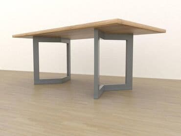 tabure sa prostorom za odlaganje: Noge za sto 003 Dimenzija 70x72cm Materijal : Metalna cev 60x20 — 3