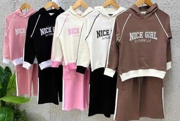 Tracksuit sets: Dečiji komplet trenerke za devojčice – “NICE GIRL” - Dvodni set — 2
