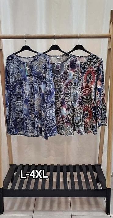 satenske kosulje: Ženske bluze dugih rukava – veličine L do 4XL Ik - Model: lagane — 3