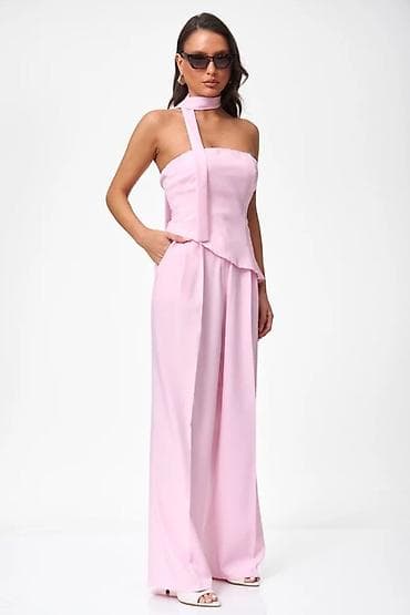 braon baletanke: 🔥Elegantni ženski kombinezon sa asimetričnim gornjim delom i širokim — 7