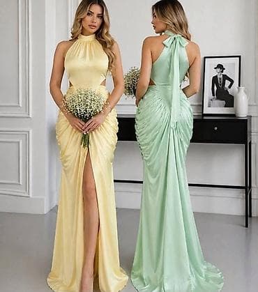 mint haljine: Haljina duga svecana sa elastinom. - Silueta sa elegantnim naborima — 2
