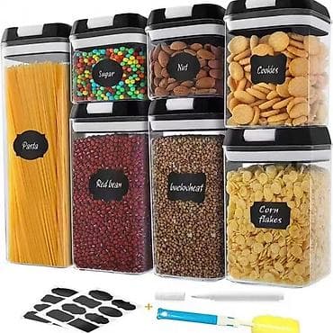 crno jaje: Set od 7 hermetičkih posuda za čuvanje hrane, namenjen organizaciji — 1