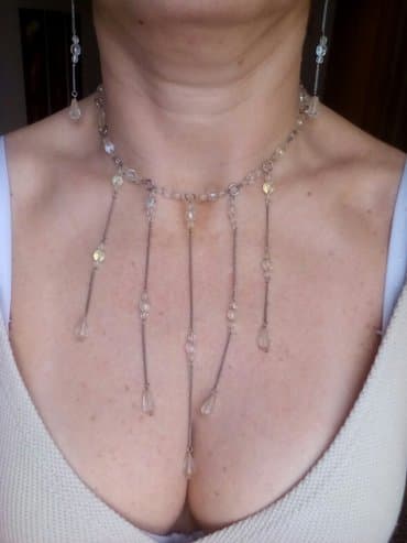 srebrna ogrlica sa krsticem: Set: Minđuše, Ogrlica — 2