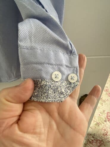 muške pidžame c a: Shirt Long sleeves, M (EU 50), color - Light blue — 5