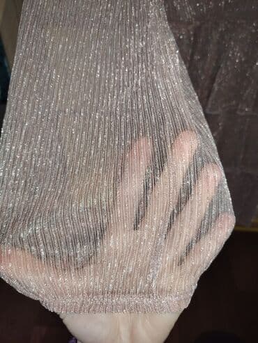 helanke sa slicem: Bershka S, color - Beige, Evening, Long sleeves — 2