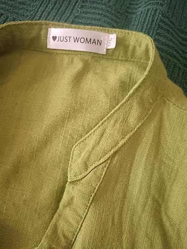 bela lanena haljina: Lanena Ženska košulja Just Woman - Brend: Just Woman (etiketa — 2