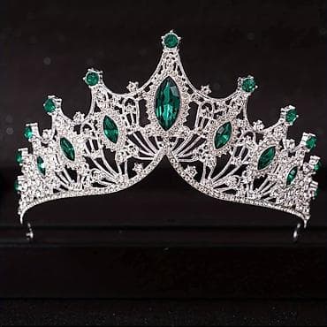 ranac novi sad: Luksuzna kruna/tiara – barokni dizajn sa kristalima - Elegantna — 4