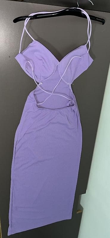 Personal Items: Lila duža haljina sa izrezima i tankim bretelama - Boja — 2