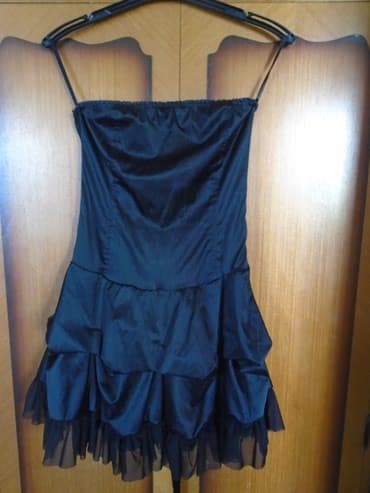 helanke od vestacke koze: Color - Black, Evening, Without sleeves — 1