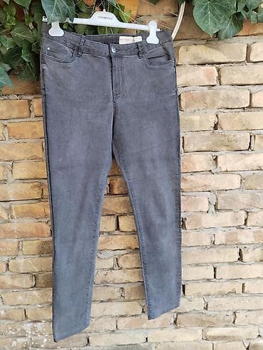srednji koferi: Esmara ženske farmerke, siva boja (stone/grey wash), skinny fit — 4