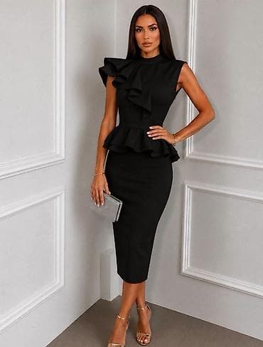 svecane plave haljine: Najtraženiji model je stigao! Elegantna midi haljina bez rukava sa — 4