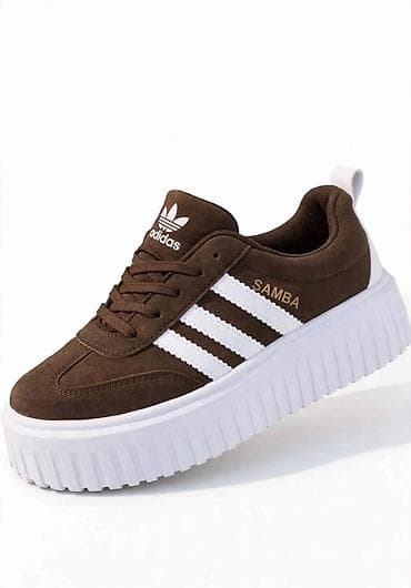 sergio tacchini patike roma: Adidas Samba platform patike – braon/bele - Model: Samba sa povišenim — 1