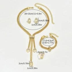 Venčanice i aksesoari: Set nakita Cena:2400 din Elegantan set nakita sa sjajnim kamenčićima — 12