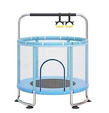 Dečiji okrugli trampoline sa zaštitnom mrežom i ručkom - Kompaktan
