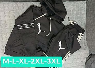 Kape i aksesoari: Muški komplet trenerke – duks s kapuljačom + donji deo - Boja: crna — 2