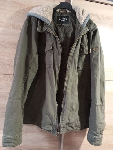 Winter jacket Twill, XL (EU 54), Guess, color - Khaki