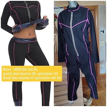 Ženski termo/sweat fit komplet za vežbanje – jakna + pantalone -