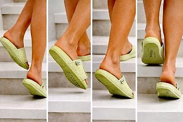 crne kozne sandale: Papuče 38, bоја - Zelena — 1