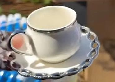 Elegantna šoljica za espresso sa tacnom Set 6+6 kom. - Materijal