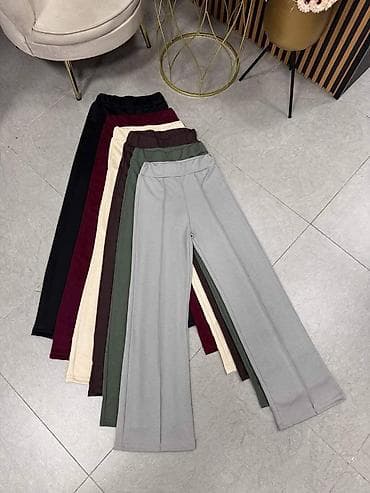 opposite obuca zene: Ženske pantalone sa visokim strukom i širokim nogavicama - Kroj — 6