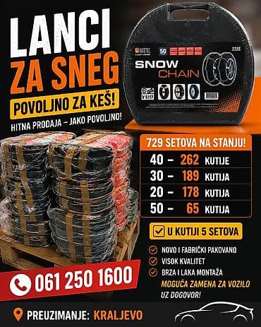polovni automobili valjevo zamena: AutoTec SNOW CHAIN – lanci za sneg (veličina 50) - Pouzdano — 1