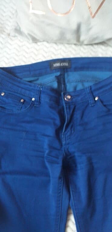 helanke sa mrezicom: Indigo plave farmerice vel.s sa elastinom — 2