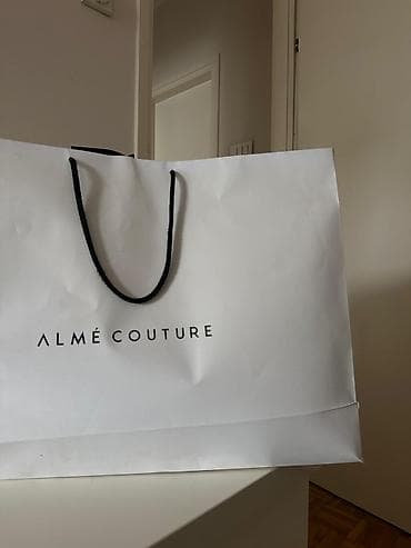 krem baletanke: Almé Couture – kratka bela haljina “Angelina” - Model: “Angelina A” — 3