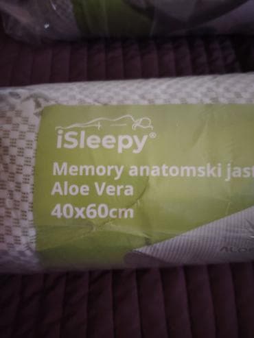 Ortopedski dušeci i jastuci: ISleepy Memory anatomski jastuk – Aloe Vera, dimenzije 40 × 60 cm — 2