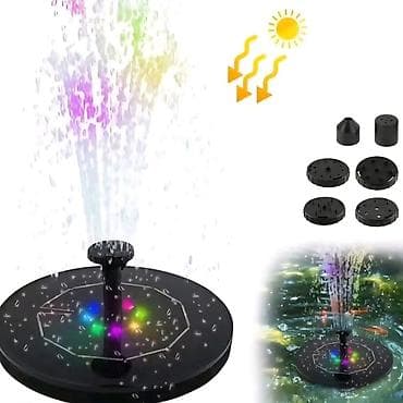 forma ideale daska za peglanje: Solarna fontana 5.5W sa LED osvetljenjem - Samostalna plutajuća — 3