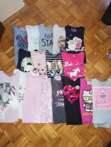 kompleti od tvida: Bluzice vel prvi i drugi red110, treci 110-116 i dve 122-128, H&M — 1