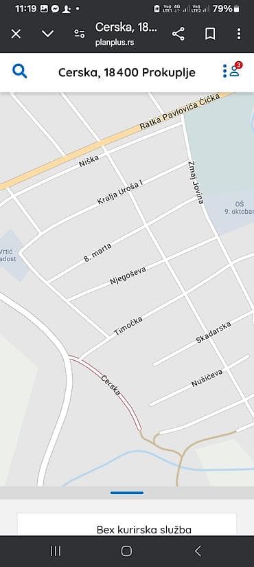 prodaja kuca sabac: Građevinsko zemljište – Prokuplje, ulica Cerska - Lokacija: Prokuplje — 5