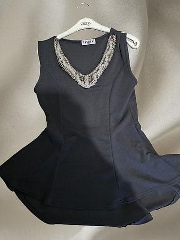 rikers obuca: Elegantna crna bluza/tunika VANILLA Paris S/M vel - Bez rukava — 1