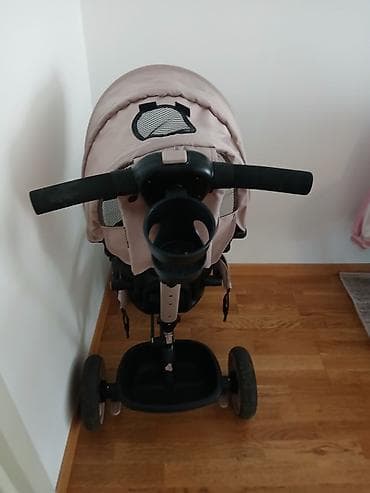 Dečiji tricikl sa ručkom za guranje i tendom - Višenamenski tricikl — 2