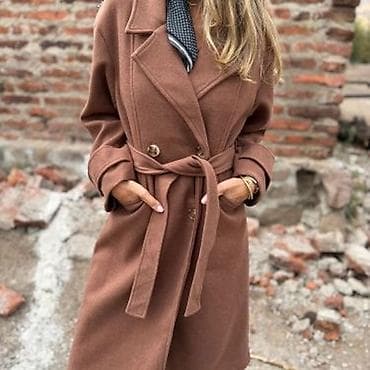 Ženski kaput sa dvostrukim kopčanjem i pojasom - Klasičan kroj do na lalafo.rs Ženski kaput sa dvostrukim kopčanjem i pojasom - Klasičan kroj do