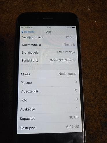 Kućni aparati: Apple iPhone 6 – 16 GB, Space Gray telefon je potpuno ispravan sim — 7