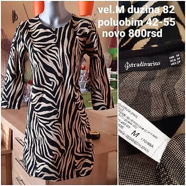 Office Furniture: Stradivarius haljina sa animal (zebra) printom - Veličina: M - — 1