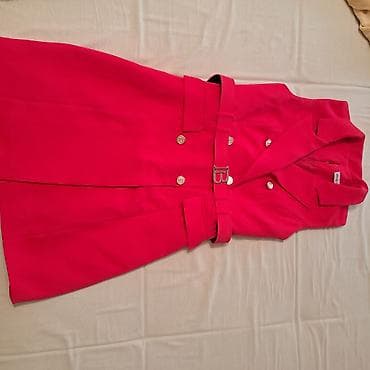 Mantil haljina M Ženska haljina bez rukava u koralnoj boji/fluores