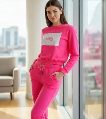 nike fleece komplet: Ženski komplet trenerke “Barbie Life” - Boja: intenzivno roze — 1