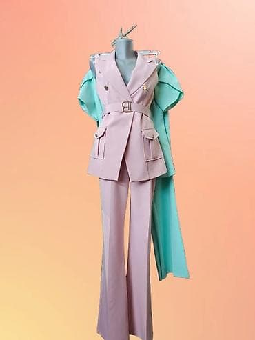 komplet gedore: Ženski elegantni komplet – prsluk s pojasom i pantalone sa širokom — 1