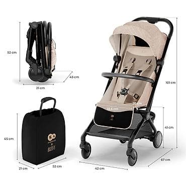 Kolica za bebe: KINDERKRAFT KOLICA PILOT 2 BIZUU DUNE WHISPER – kabinska, kompaktna — 2