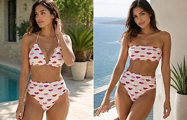 kupaci dubok struk: Kupaci dvodeoni – visok struk. - Dizajn: dvoslojni bikini koji se može — 1