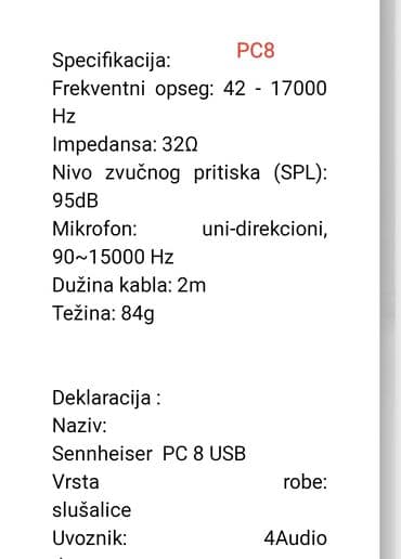 Slušalice: Original nove iz direktno nemacke "sennheiser pc 8 usb"® vrhunsko — 3