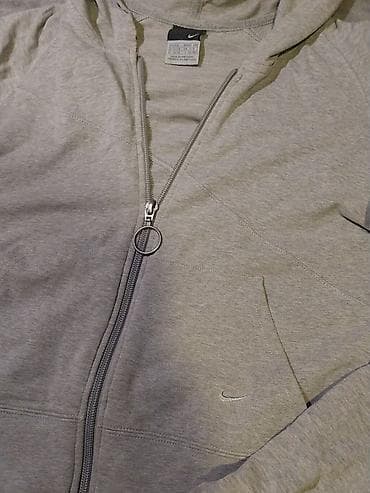 iqos solid 2.0 cena: Nike ženska dukserica sa kapuljačom, siva, rajsferšlus celom dužinom — 2